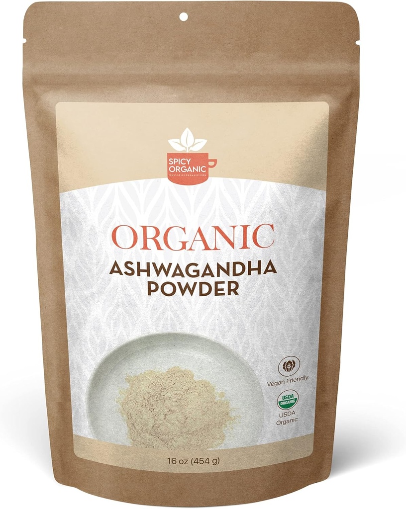 SPICY ORGANIC Organic Ashwagandha Root Powder 