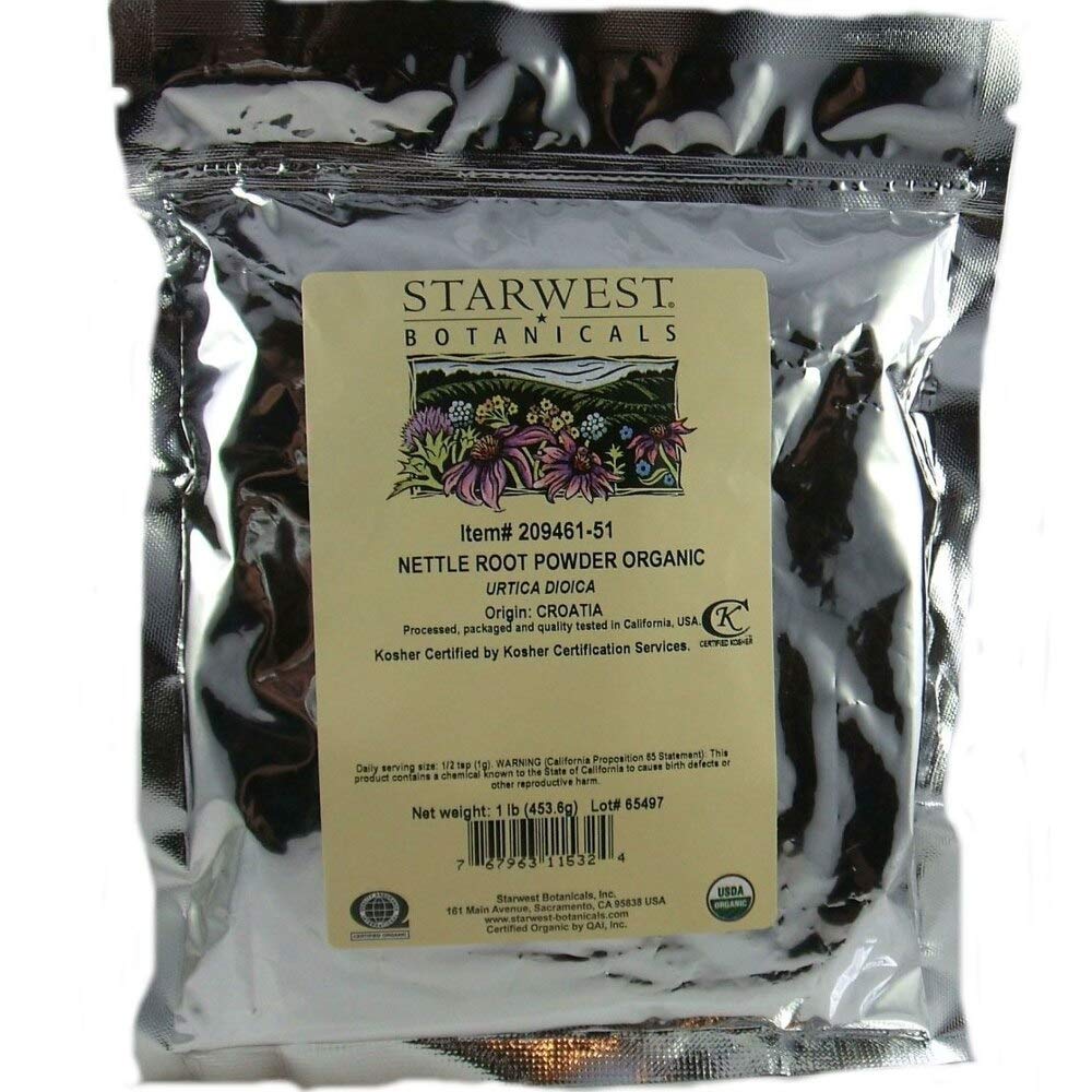Nettle Root Powder Organic - Urtica Dioica, 1 lb, (Starwest Botanics)