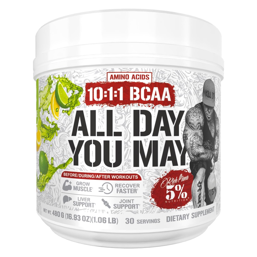 5% Nutriție Rich Piana AllDayYouMay BCAA Powder 