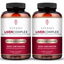 VITASEI Ficat Cleanse Detoxifiere & Reparaţie, Complex hepatic W/Milk Thistle Extract, Garcinia, Curcumin C3, Suport Herbal Dietary Supliment, Detox Formula pentru Femei & Men, 60 Capsule (Pachet de 2)