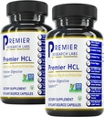 Premier Research Labs Premier HCL - SIDA Absorbtie nutrienta si functie digestiva - Combinare cu Suplimentul Activator HCL - Betaine HCL pentru Digestion - 90 Capsule Plant-Source