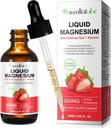 Magneziu Glicinat lichid,Lichid Magneziu 1000Mg, Picături de magneziu,Lichid Magneziu Supliment,cu celuloză Fibră, Vitamina B6, C, D, Zinc, Digestive Health,Promotii Relaxare,Nu Zahăr,2 Fl Oz
