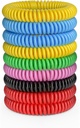 12 Pack Brățari țânțari, Bande de țânțari pentru adulți și copii cu înfășurat individual & DEET gratuit, naturale și impermeabile Brățări Citronella pentru drumeții de camping