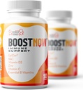 BoostNow 14-in-1 Immune Support Capsules - Enhanced with Vitamin C, D-3, Zinc, EpiCor, Elderberry & More - 90 Count