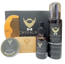 Kit de creștere barbă - ulei de creștere barbă - șampon barbă - Sandalwood Comb - Periuță de boar, Balsam barbă - naturale - hidratare - Înfrigurat