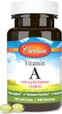 Carlson - Vitamina A, 15000 UI Palmitat (4500 μg RAE), Vision Health & Healthy Skin, Immune Function, 240 Softgels