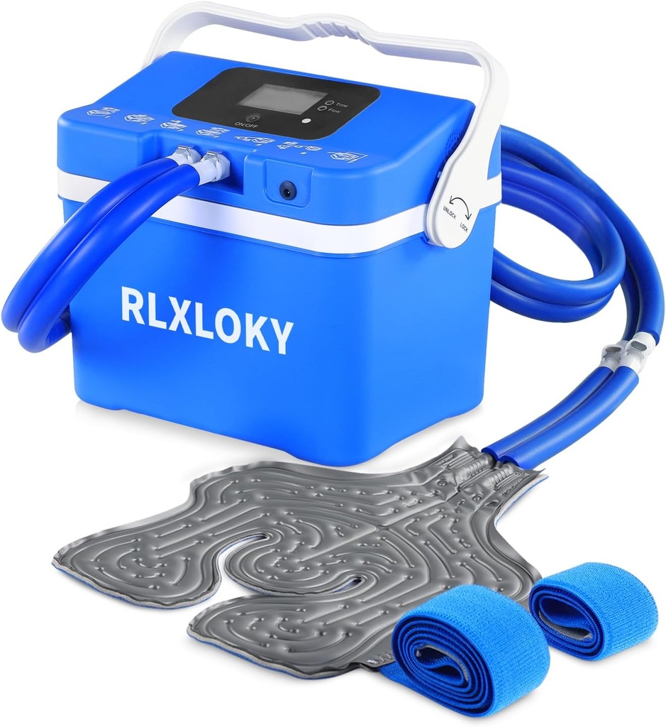 Unitate de terapie rece pentru ameliorarea durerii, Sistem de terapie rece cu pachet universal de gheață pentru genunchi, gleznă, umăr, spate, terapie de gheaţă Masina cu cronometru digital și viteză de curgere justificată