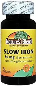 Blend natural lent de fier 50mg, 60 comprimate pe flacon (Pachet de 2)