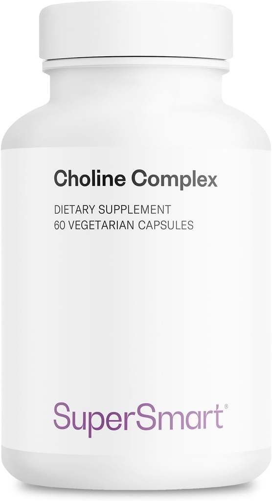 Supersmart - Choline Complex (Patented & High Putere) - cu Choline Bitartrate, GPC Choline & CDP Choline - Suplimente de colină de înaltă potenţă 