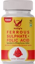 Hoag de fier 65mg sulfat feros cu calciu și acid folic Supliment Suport Red Celula de sânge de producție - 90 Veg tablete