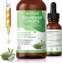 Soursop Graviola Picături lichide: 1800 mg Premium Antioxidant Suport pentru sănătatea imună Digestia Relaxare Somn Vegan Gluten gratuit Zahăr 1 Fl Oz 30 zi de aprovizionare