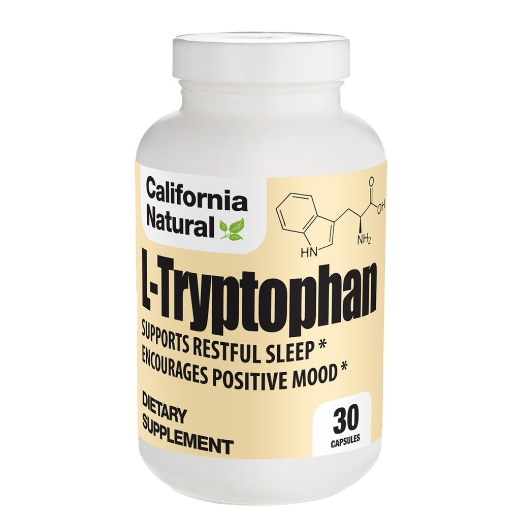 California Natural L- Tryptofan 500 Mg Capsule, 30 Conte