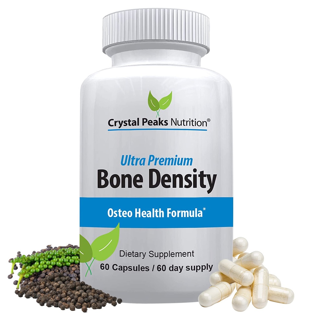 Ultra Premium Bone Formula - Carbonat de calciu w/Vitamina K2 & D3 - Suplimente de calciu pentru oase - Promovează puterea osoasă astfel încât să puteți rămâne activ - 60 capsule, 60 de zile de aprovizionare