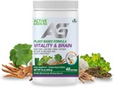 Vitalitity & Brain Powder, Blend of Synergistic Herbs, Lion's Mane, Ginkgo, and Agreements, Plant-Based Formula, No Fillers, No Sugar Adăugat - 40 Servings