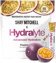 Hidralyte Shay Mitchell Electrolyte Pachete de pulbere, Rehidratare Rapidă Low Sugar, Pudră de Hidratare pentru Căldură, Travel, Exerciții și petreceri de licență (Fructul Passion)