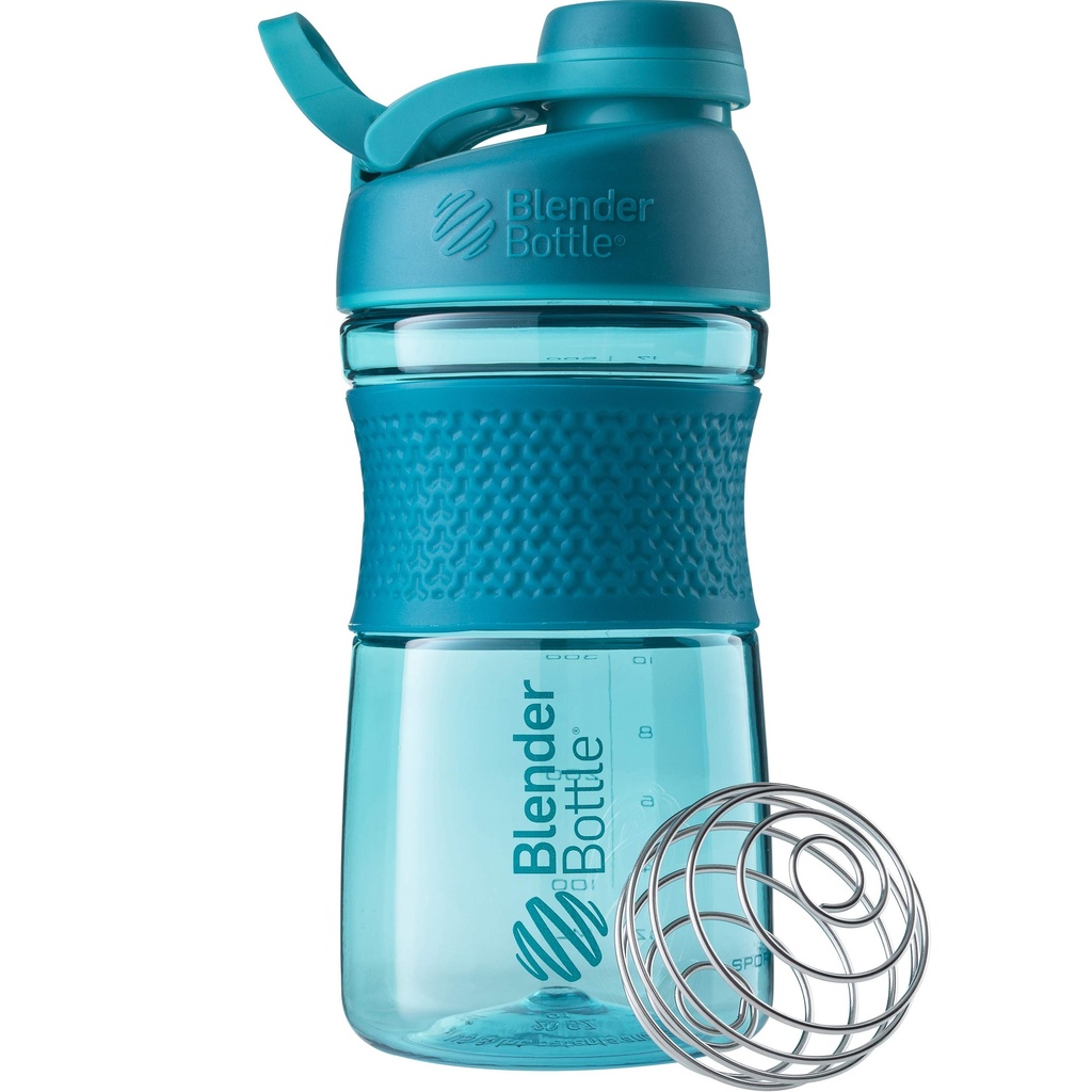 BlenderBottle 20oz SportMixer proteine Shaker sticle cu BlenderBall sârmă Whisk, Rose și Teal