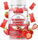 urs moale Berberina cu Ceylon Scorțișoară Gummies Organic Berberine HCL 1500mg pentru metabolice Imun sănătate fără zahăr Berberine Suplimente cu aromă de căpșuni 60 Conte