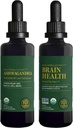Global Healing Center Ashwagandha & Brain Health Kit - Complex Ashwagandha, Suportă Mood, Funcție