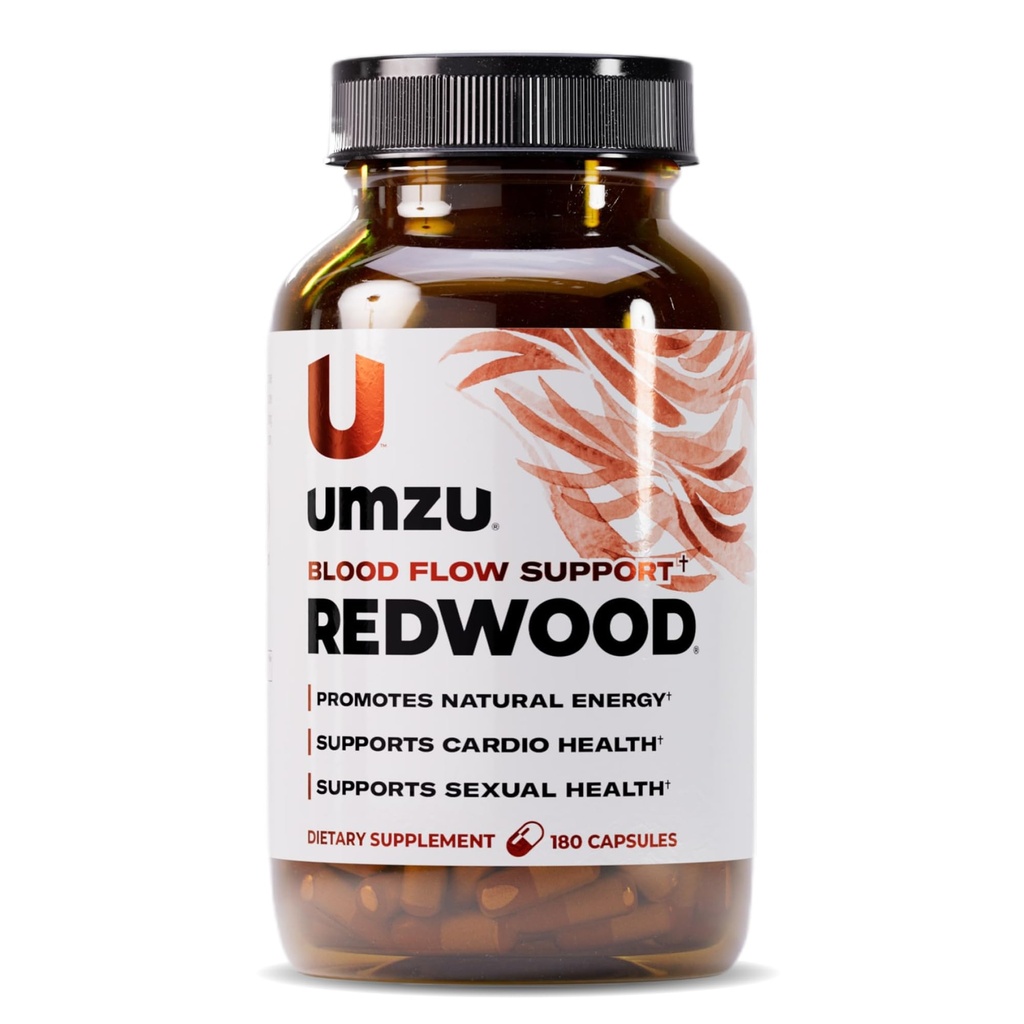 UMZU Redwood sânge flux Nitric oxid Supliment pentru bărbaţi şi femei, tensiune arterială, circulaţie, rezistenţă, energie (30 zile de aprovizionare 