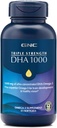 GNC Triple Putere DHA 1000 Omega 3 Supliment, 1000 mg DHA, Suportă Dezvoltarea creierului și viziune sănătoasă, 45 Softgels