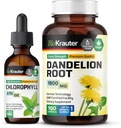 BIO KRAUTER Clorofilă Tinctură 2 Fl. Oz. & Dandelion 100 capsule
