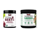 Force Factor Total Beets Organic Beetroot Powder Superfood pentru a stimula nutriție zilnică, USDA Organic & Greens Smarter Daily Wellness Powder pentru a sprijini energia, imunitatea și digestia