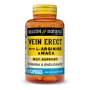 MASON NATURAL Vein Erect cu L-Arginină și Maca - Suportă Sexual & Vascular Health, Supliment pentru Veini Varice și Spider Veins, 80 Capsule