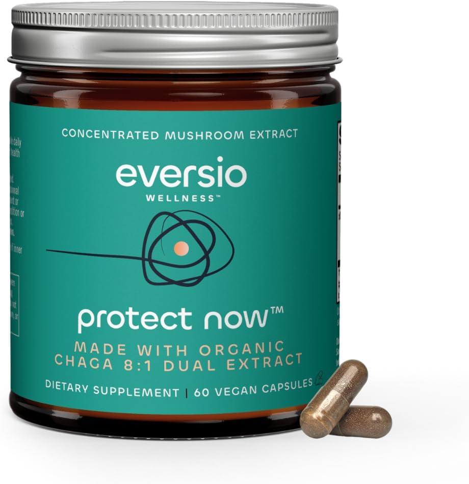 Protejaţi acum Organic Chaga supliment ciuperci - 8:1 Dual Extract în 60 Vegan capsule (450mg) 60 Servings 