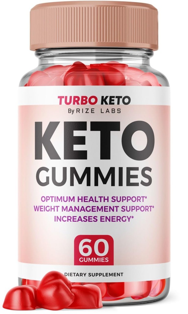 Rize laboratoare - Turbo Keto ACV Gummies pentru pierderea in greutate avansata cu cidru de mere Vinegar, Suplimentul ajută la reducerea burta grasa, pentru putere suplimentara (60 Gummies)