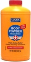 Lucky Super Soft Medicate Body Powder, 8-oz., Soothes Itch, Cools Skin, Absorbs Umiditate, Dries Oozing of Poison Ivy, Oak, Sumac