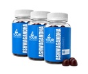 Ashwagandha Gummies Mixed Berry KSM-66, Lion's Mane, Vitamina-D, Non-GMO, Gluten-Free, Gelatină fără Kosher (180 Count (Pachet de 3)