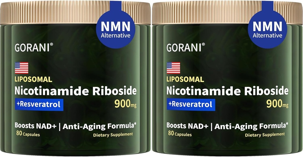 Gorani NAD+ Supliment 900MG, Nicotinamidă Ribozidă, Resveratrol lipozomal, Querbetin (2)