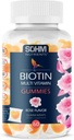 SOHM Biotin Gummies, Biotin Gummies for Healthy Hair, Skin and Nails -Multivitamine Gummies for Adulți,Suplimente pentru bărbați,Femeile