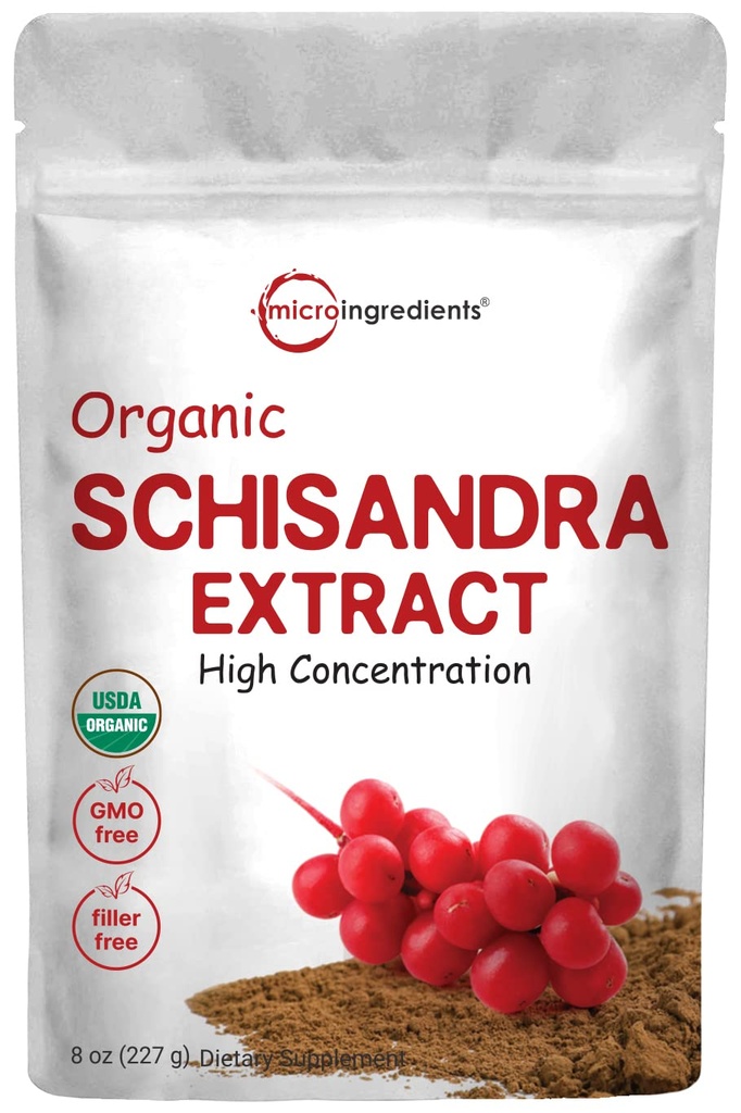 Organic Schisandra Extract pulbere, 8 Ounce, tradiţional Adaptogen şi Filler gratuit, Pure Schisandra Supliment, Suportă dezintoxicare şi Cognitive Health, Fără OMG-uri