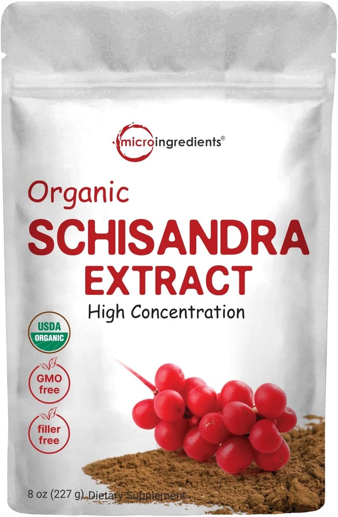 Organic Schisandra Extract pulbere, 8 Ounce, tradiţional Adaptogen şi Filler gratuit, Pure Schisandra Supliment, Suportă dezintoxicare şi Cognitive Health, Fără OMG-uri