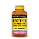 MASON NATURAL Lecitina cu Kelp, vitamina B6 și cidru de mere Oțet, Formula de acțiune dublă, 100 Softgels