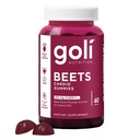 Goli Supliment nutritional, Beets Cardio Gummy - 60 Conte - 100mg CoQ10 si extract de rădăcină de sfeclă - Gluten-Free, Vegan, Non-GMO, și Gelatină-Free. Marele Superfood al naturii.