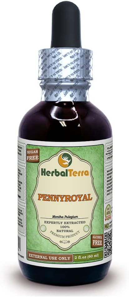 Pennyroyal (Mentha Pulegium) Glicerit, Extract de lichid fără alcool din plante uscate organice 2 oz