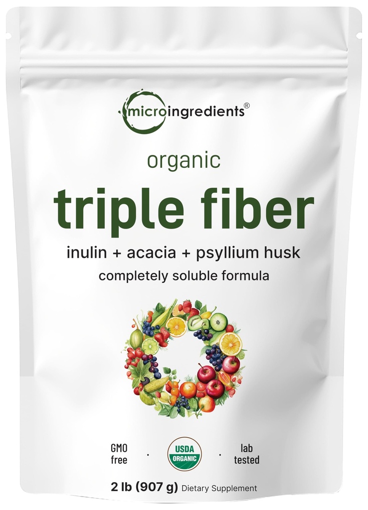 Micro Ingrediente Organic Triple Fiber Powder, 2lb 