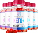 (5 Pack) Slim Aura Keto ACV Gummies - Official Slim Aura Keto Plus Apple Cider Vinegar 1050MG Advanced Formula Gummys, All Natural Premium Formula, Slimaura Gomitas Recenzii, 300 Gummies pentru 5 luni