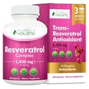 Doar Holistic Resveratrol 1450mg, 90 Servings, Trans-Resveratrol Antioxidant Supliment cu vitamina C și Complex Polifenol, 180 Vegan capsule