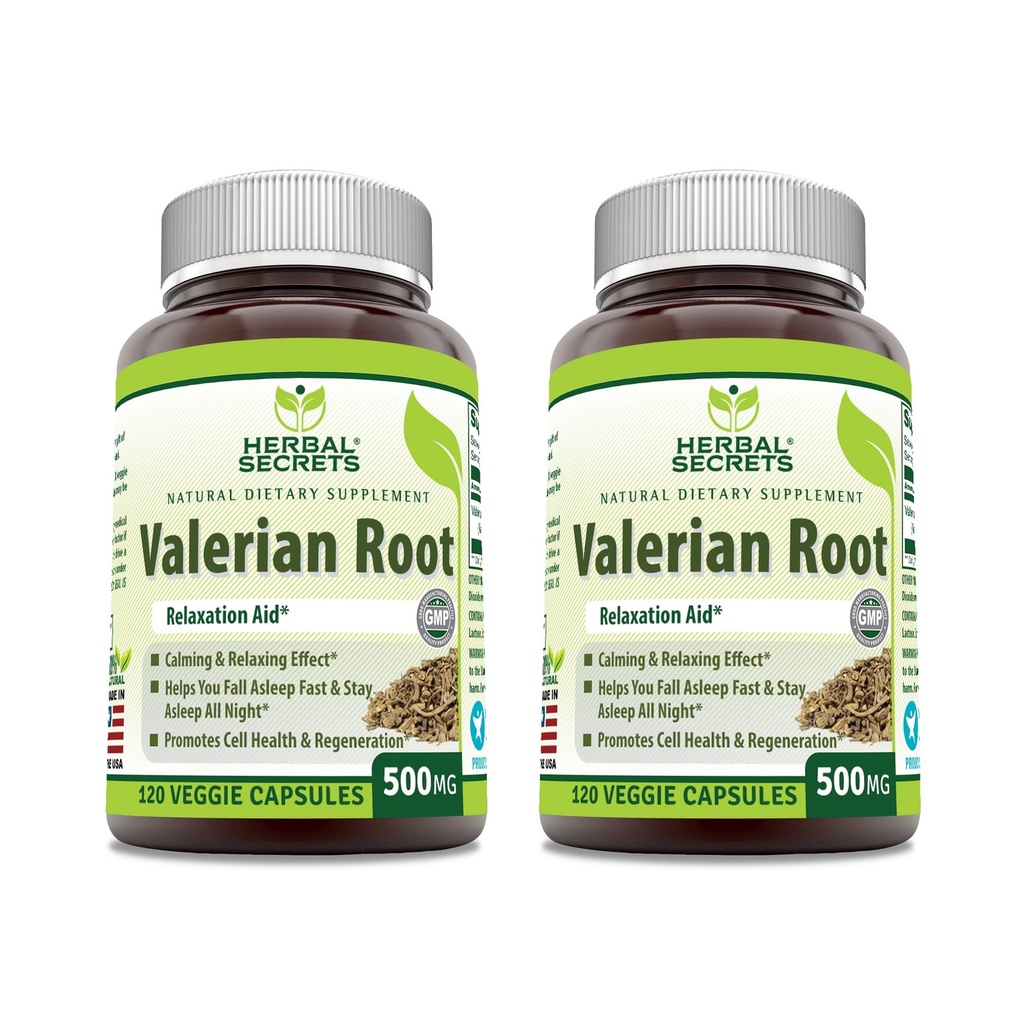 Secrete de plante Root valerian 500 Mg Supliment 