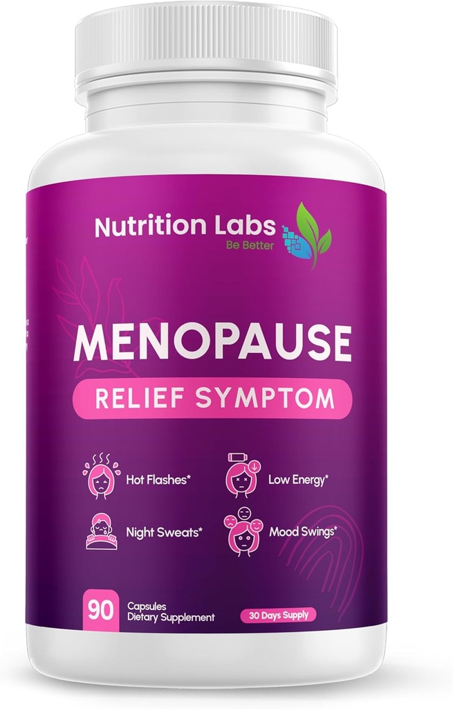 Menopause Symptom Relief și Supliment de sprijin pentru femei, MAKTrek tehnologie dovedit clinic Vegan ingrediente oferă menopauza ajutor, transpirații de noapte și Flash fierbinte de ajutorare, Drog-Free & Non-GMO. 90 CT