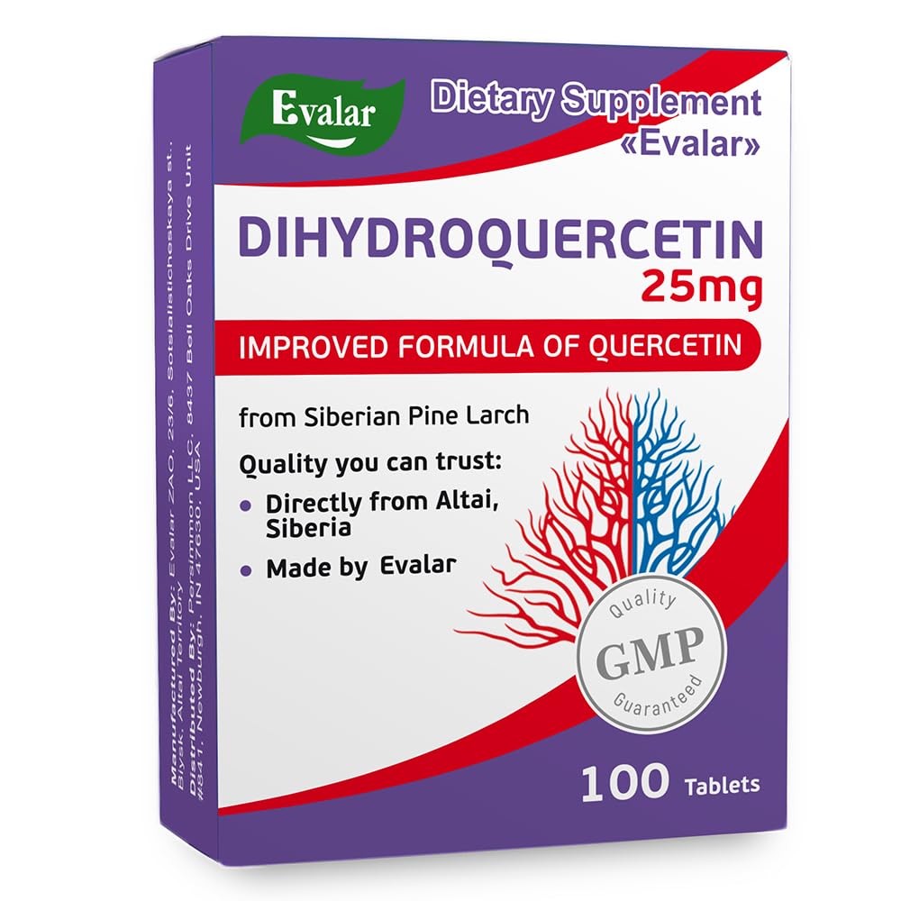 Evalar Dihydro Querbetin Siberian Pine Larch Bioflavonoid 100 Tabs