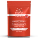 Viter Energy Caffeinated Gum 60mg Caffeine, B Vitamine, Guarana, Sugar Free. (Cinnamon, 8oz, Bulk Bag)