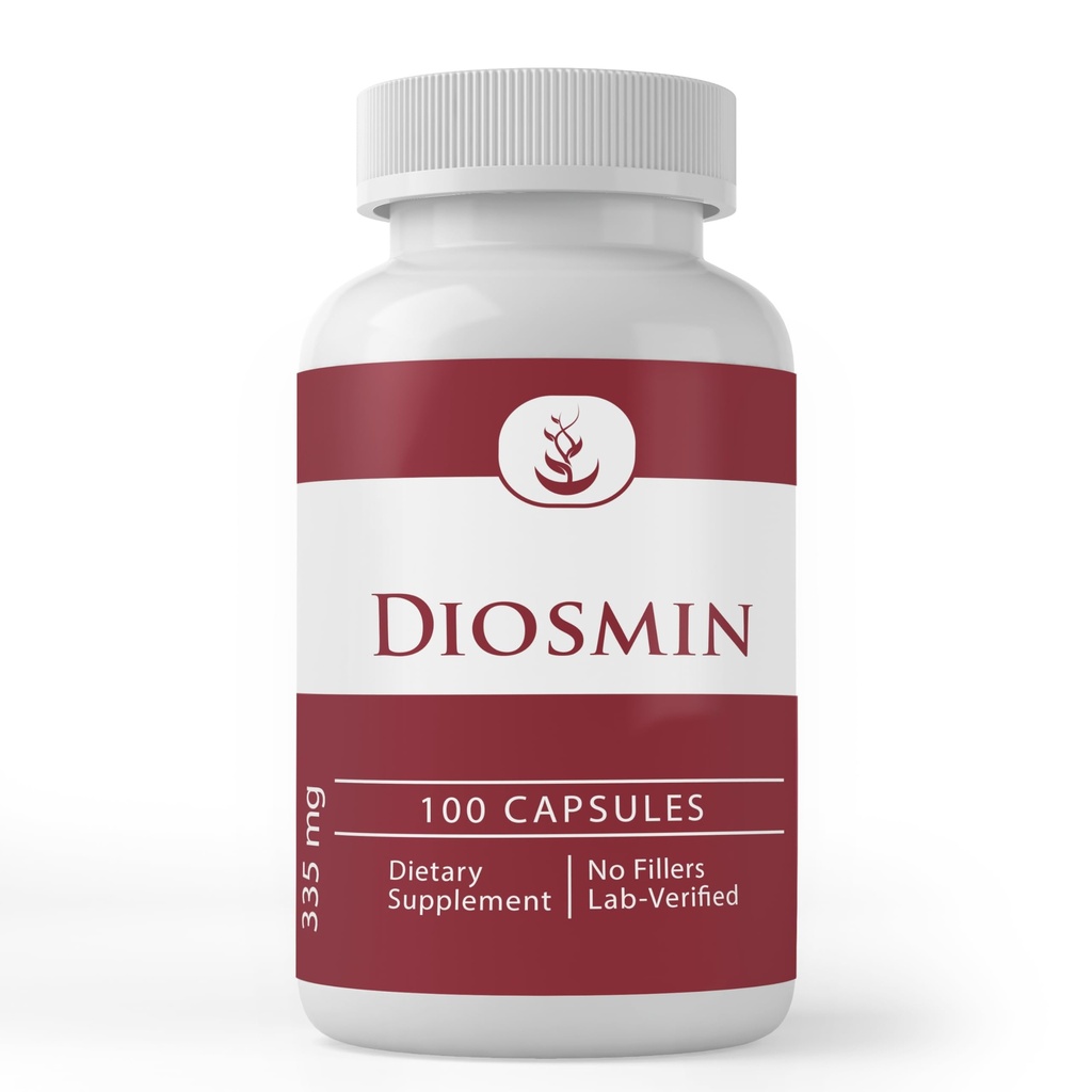 Ingrediente originale Pure Diosmin (100 capsule) Întotdeauna pură, fără aditivi sau Fillers, Lab verificat