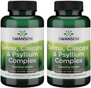 Swanson Senna Psyllium Cascara Complex GI Tract Regularitate Suport 90 Capsule (2 ambalaj)
