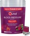 Qunol Beets Chews for Blood Pressure Support, 3 in 1 Beets + CoQ10 + Extract de semințe de struguri, susține circulatia sanatoasa a sangelui & Heart Healthy Energy, 90 Chews