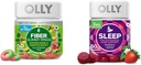 OLLY Fiber Gummy Rings 50ct & Sleep Gummy 60ct cu Melatonin, L-Theanin, Chamomile, Lemon Balm