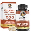 Vegetar Bliss Lion's Mane Supliment (2 lună de aprovizionare)- 120 Vegan Mushroom Capsule- mai sprijină Claritatea mentală, energie și mai focus- Memorie și sprijin imunitar supliment ciuperci